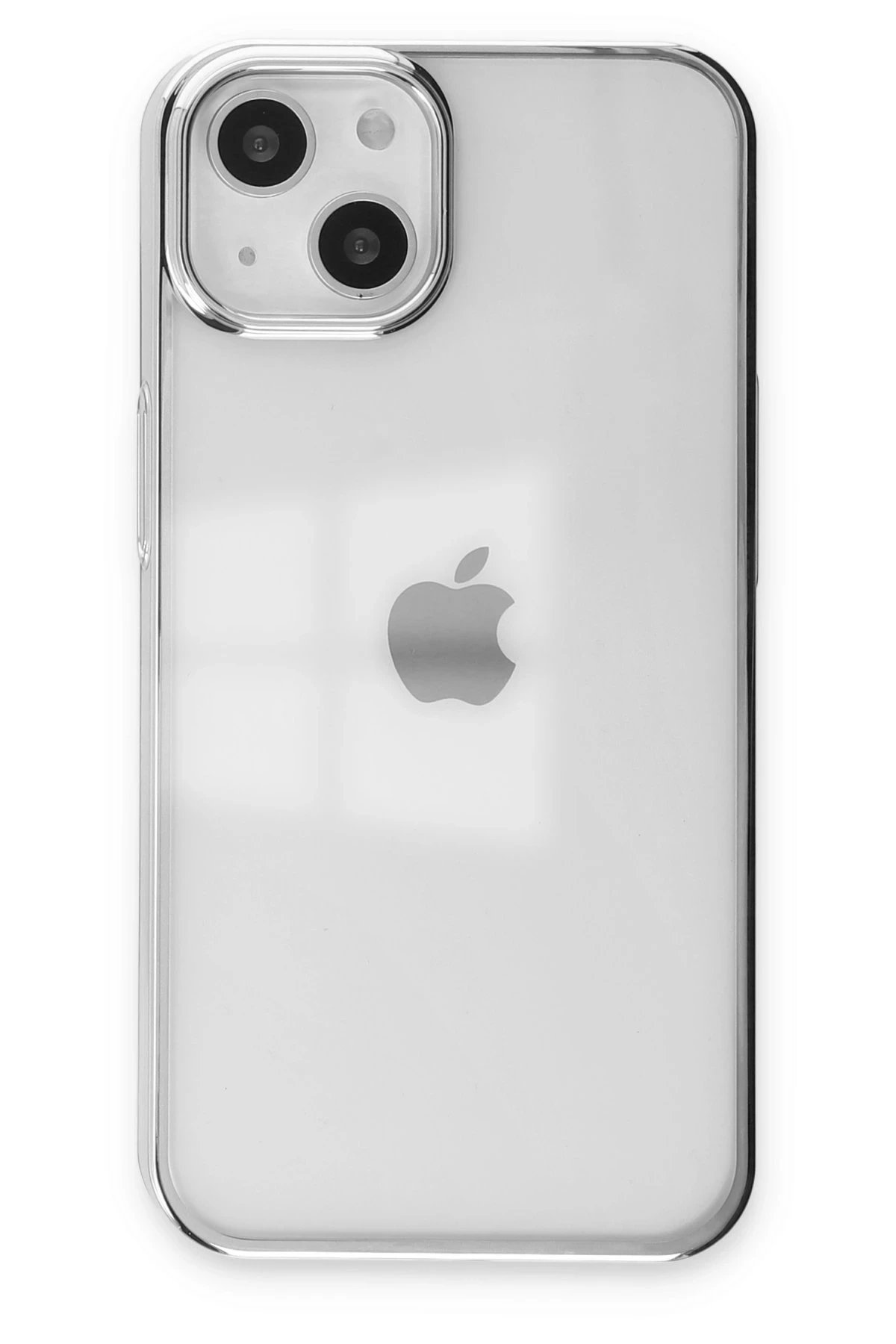 iPhone 14 Plus Kılıf Element Silikon - Gümüş-(5796)