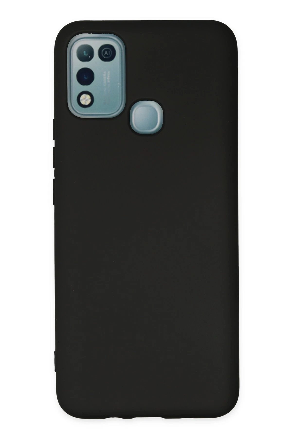 İnfinix Hot 10 Play Kılıf Nano içi Kadife Silikon - Siyah-(5796)