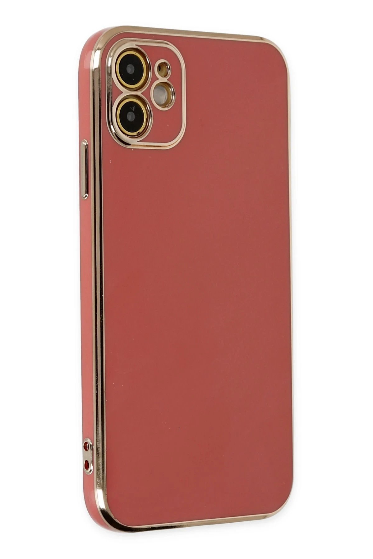 iPhone 12 Kılıf Volet Silikon - Kırmızı-(5796)