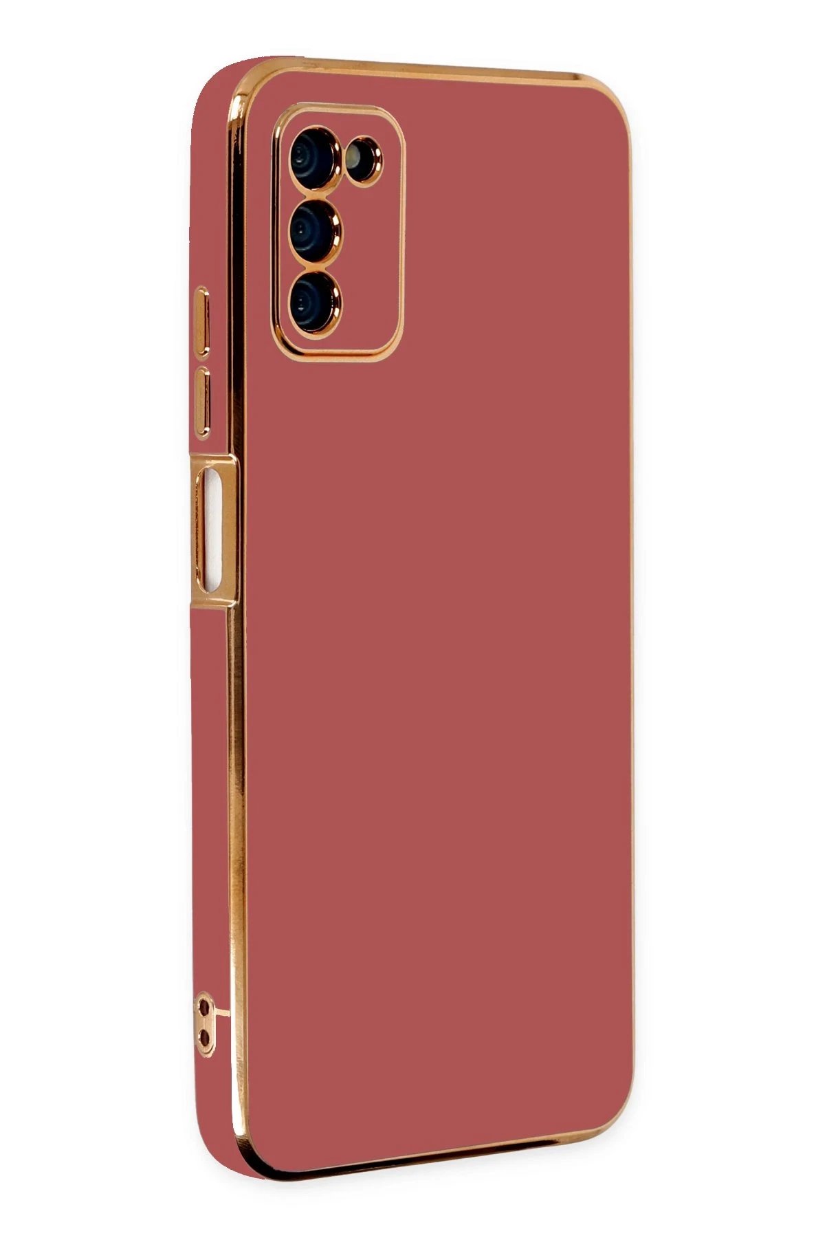 Samsung Galaxy A03S Kılıf Volet Silikon - Kırmızı-(5796)