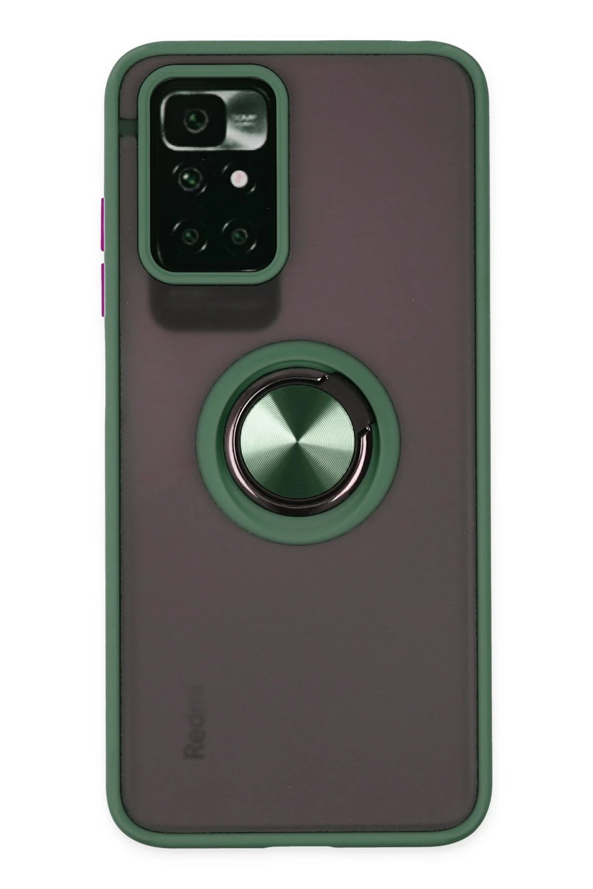 Xiaomi Redmi 10 2022 Kılıf Montreal Yüzüklü Silikon Kapak - Yeşil-(5796)