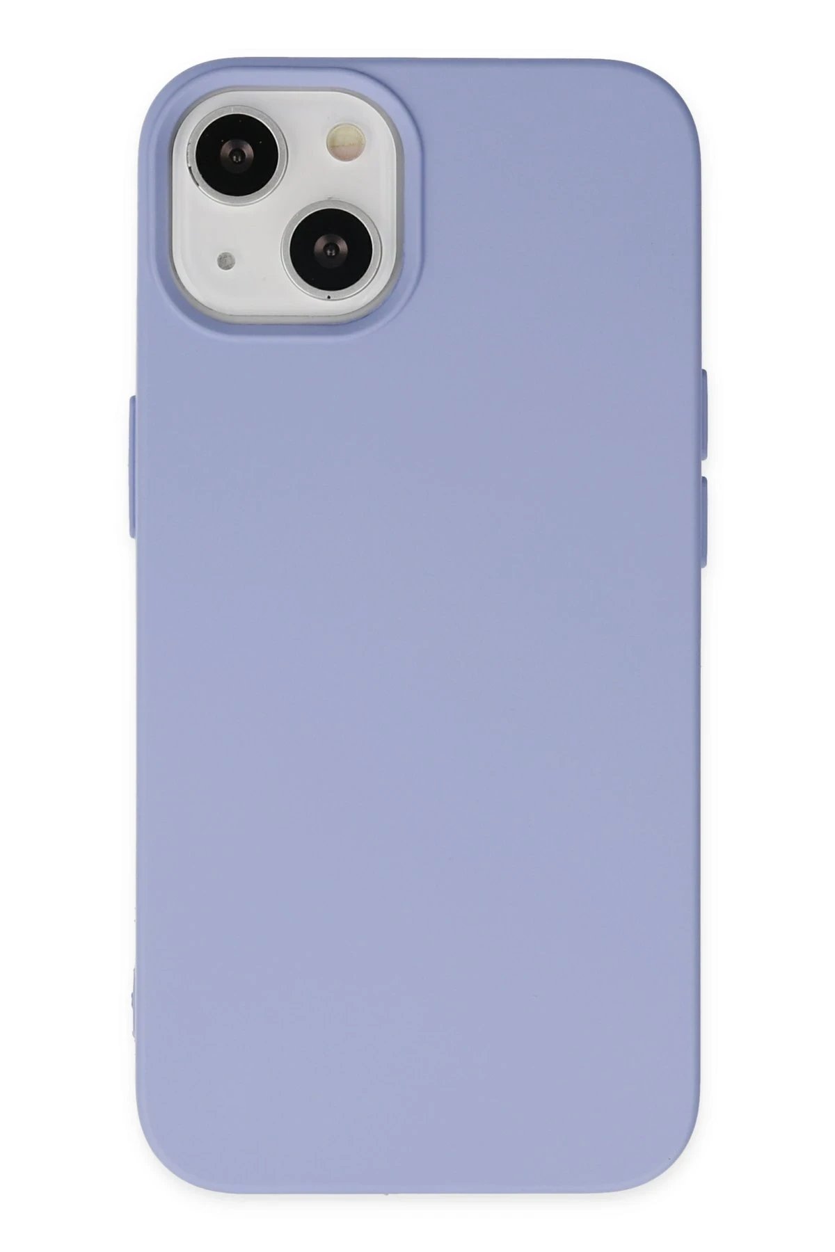 iPhone 14 Plus Kılıf Nano içi Kadife Silikon - Lila-(5796)