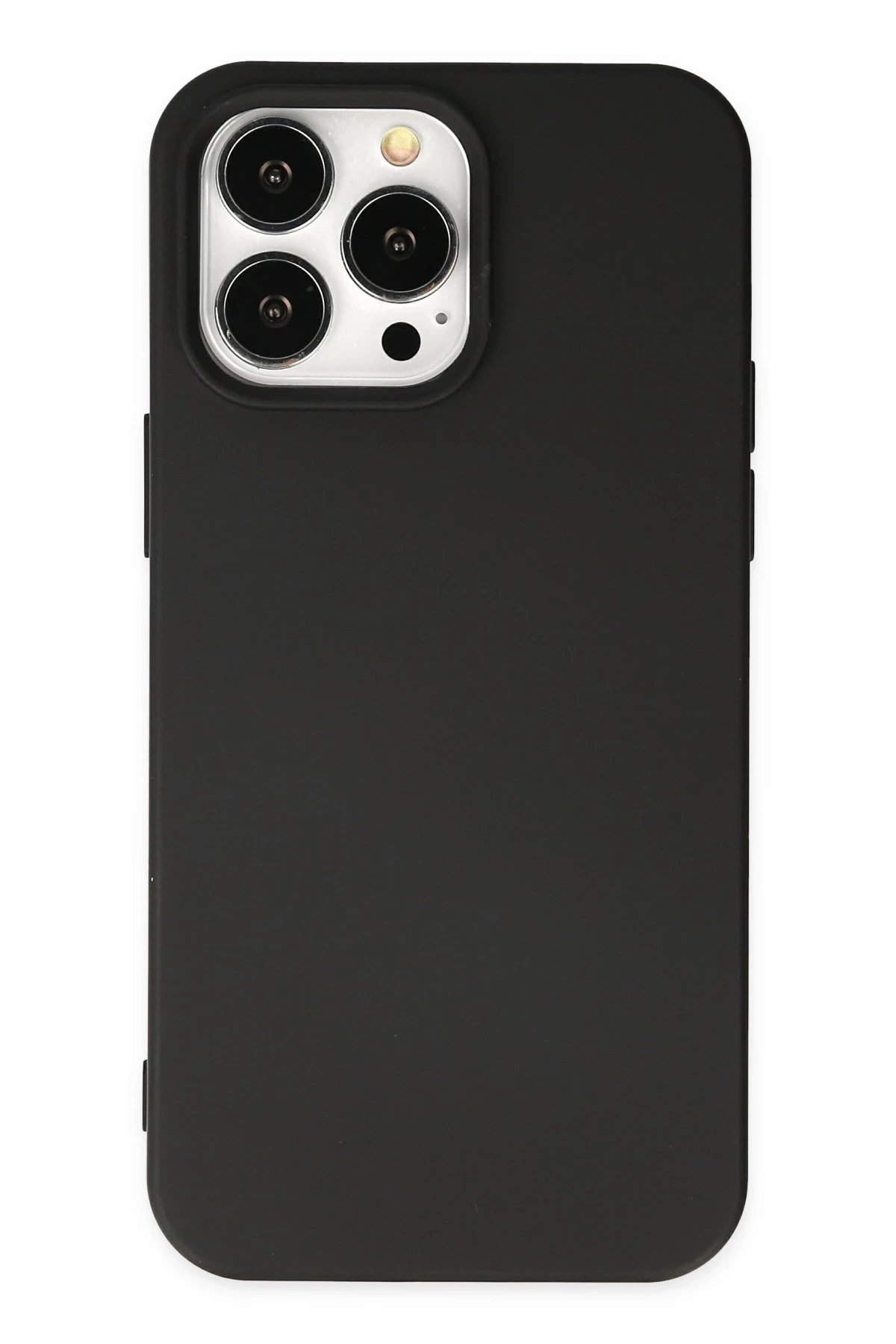 iPhone 14 Pro Max Kılıf Nano içi Kadife Silikon - Siyah-(5796)