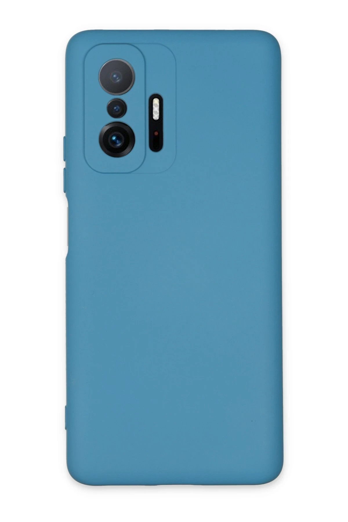 Xiaomi Mi 11T Pro Kılıf Nano içi Kadife Silikon - Mavi-(5796)