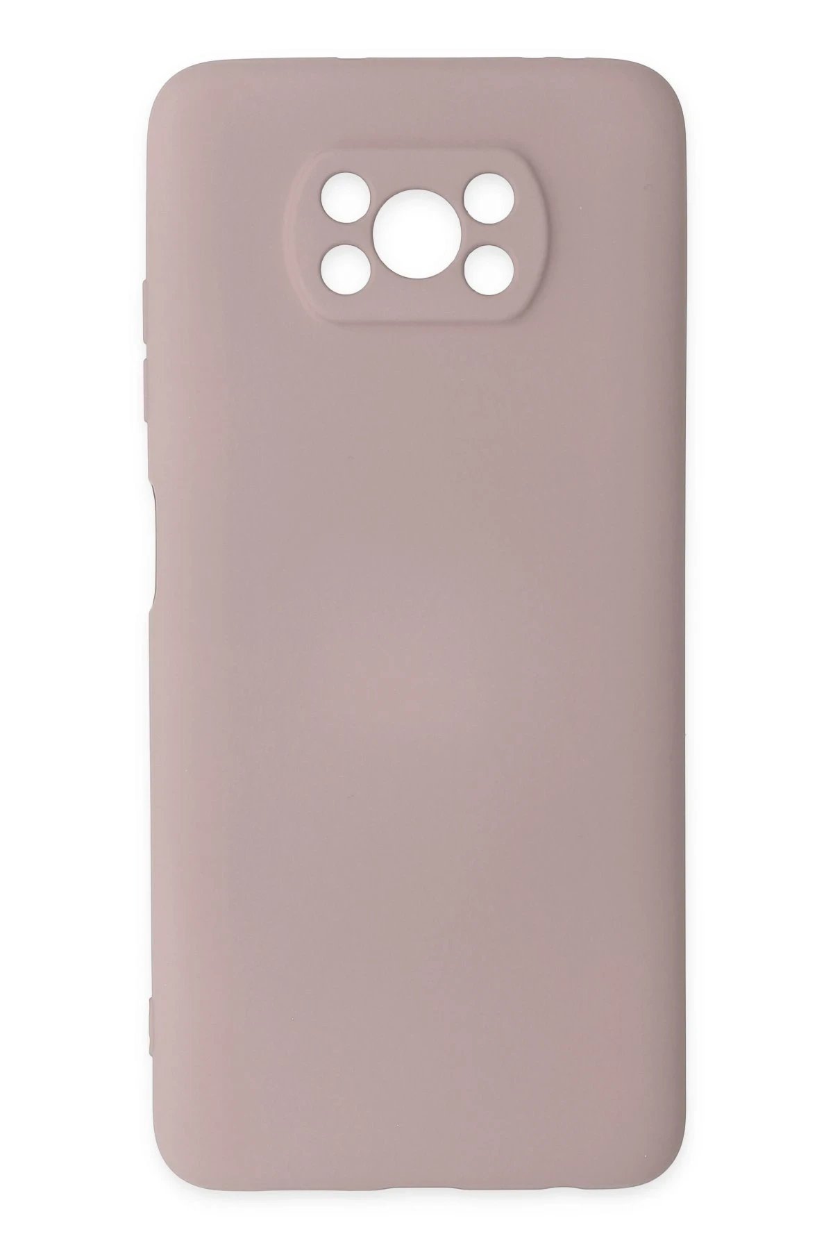 Xiaomi Pocophone X3 Kılıf Nano içi Kadife Silikon - Pudra-(5796)