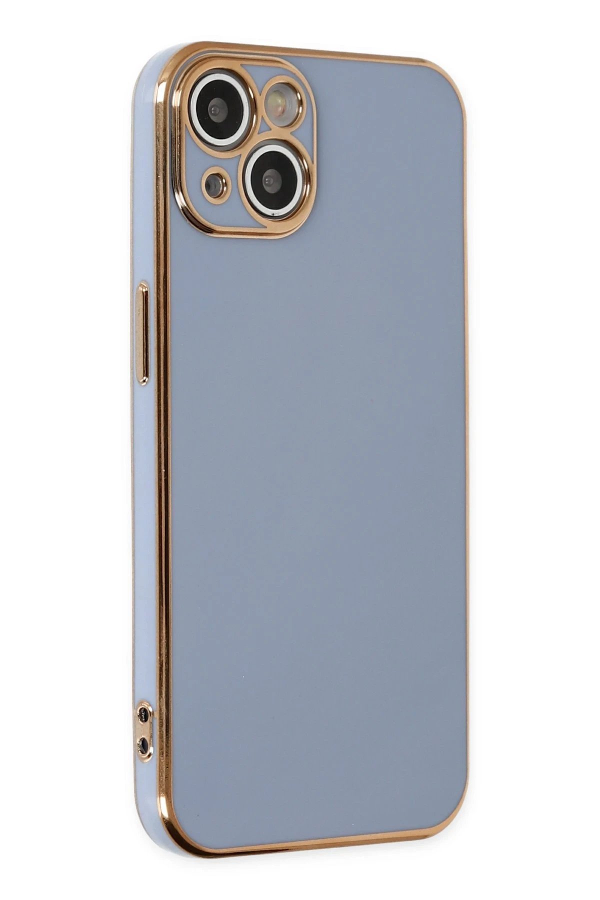 iPhone 14 Kılıf Volet Silikon - Mavi-(5796)