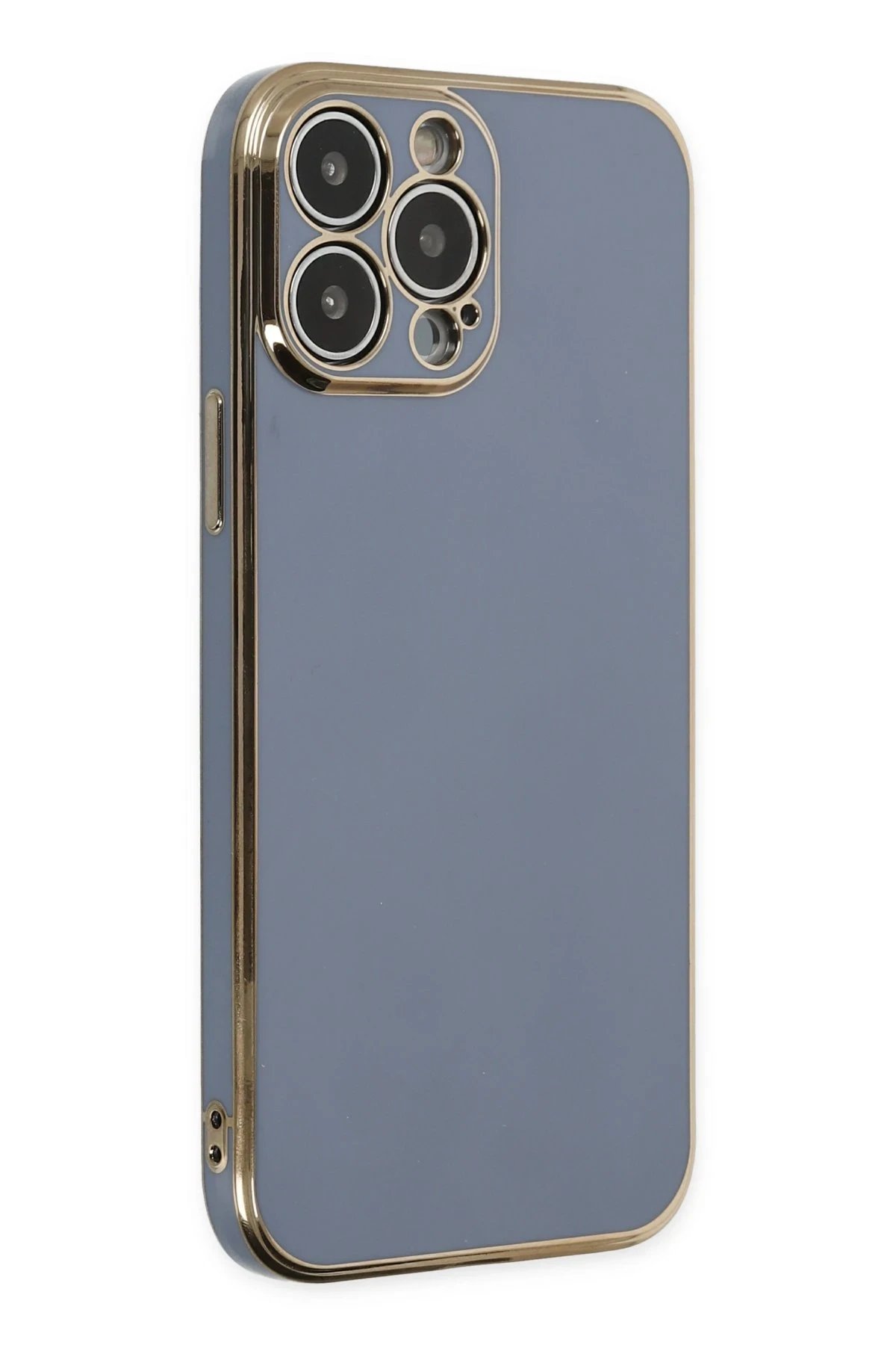 iPhone 14 Pro Max Kılıf Volet Silikon - Mavi-(5796)