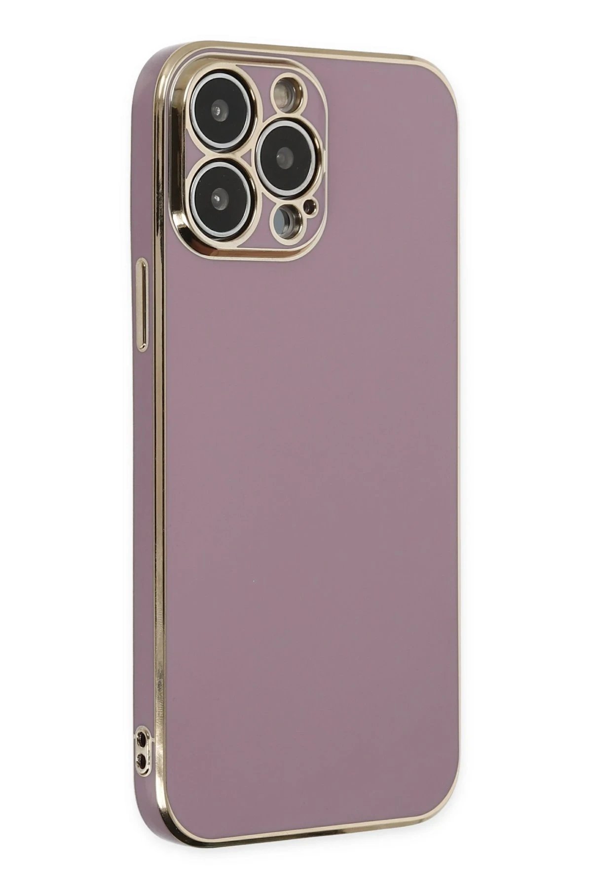 iPhone 14 Pro Max Kılıf Volet Silikon - Mor-(5796)