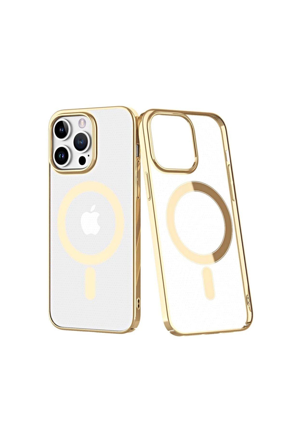 iPhone 14 Pro Kılıf Element Magneticsafe Sert Kapak - Gold-(5796)