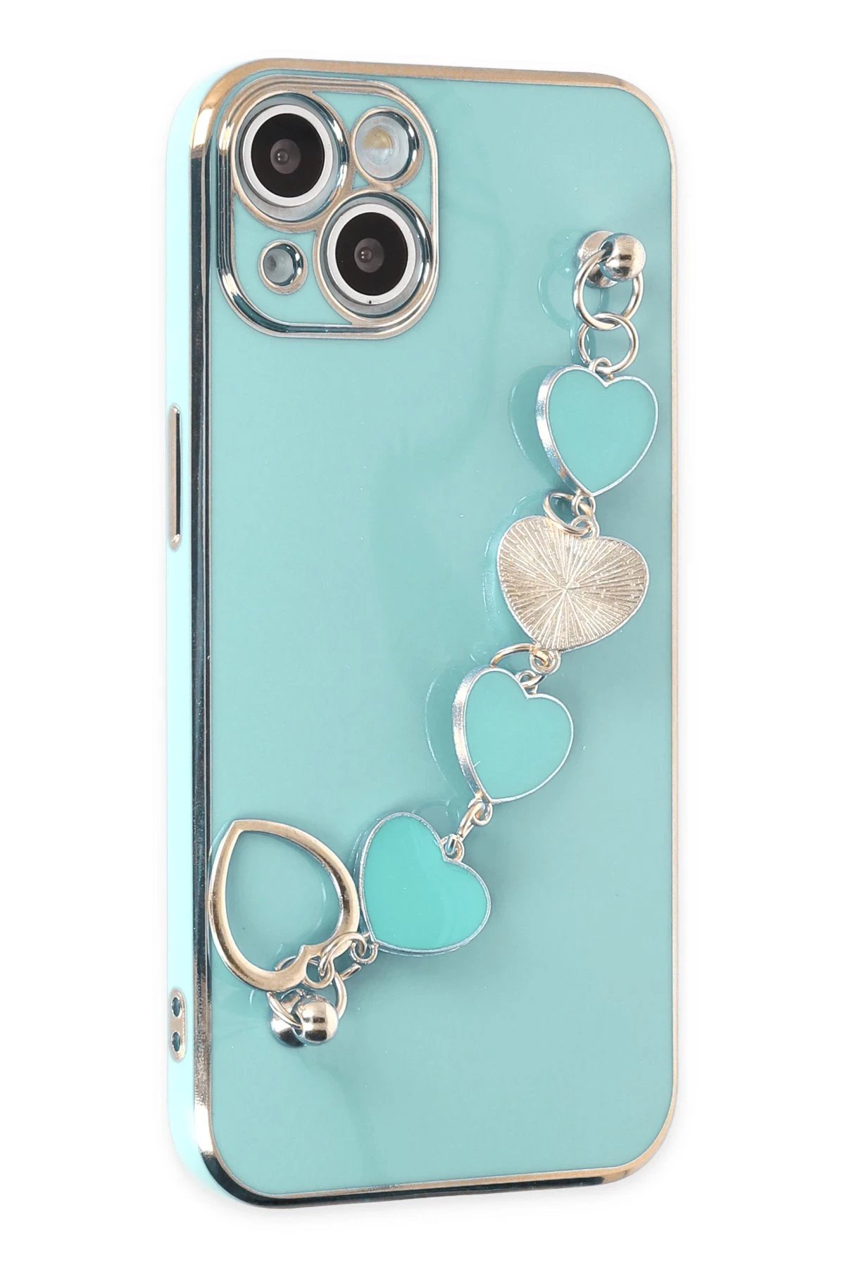 iPhone 14 Kılıf Esila Silikon - Su Yeşili-(5796)