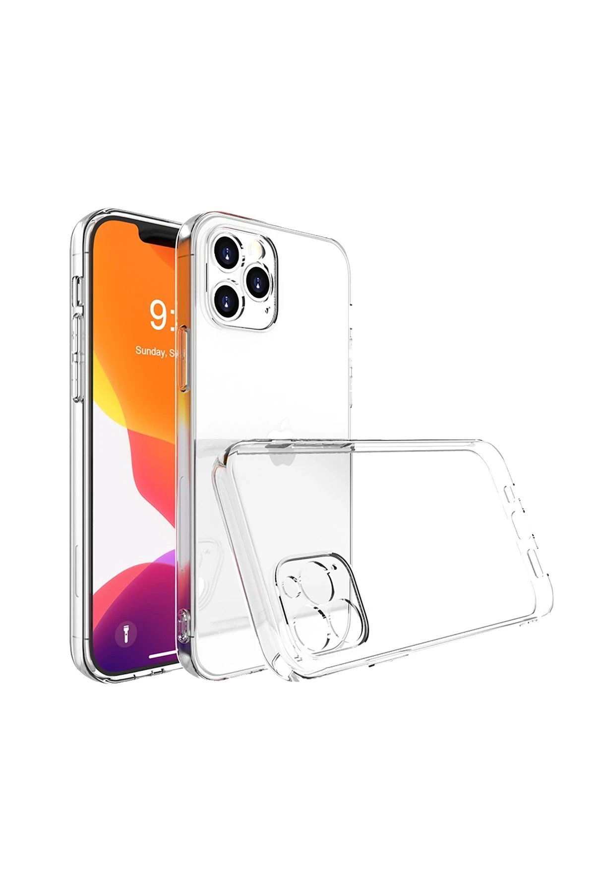 iPhone 14 Pro Kılıf Lüx Şeffaf Silikon-(5796)