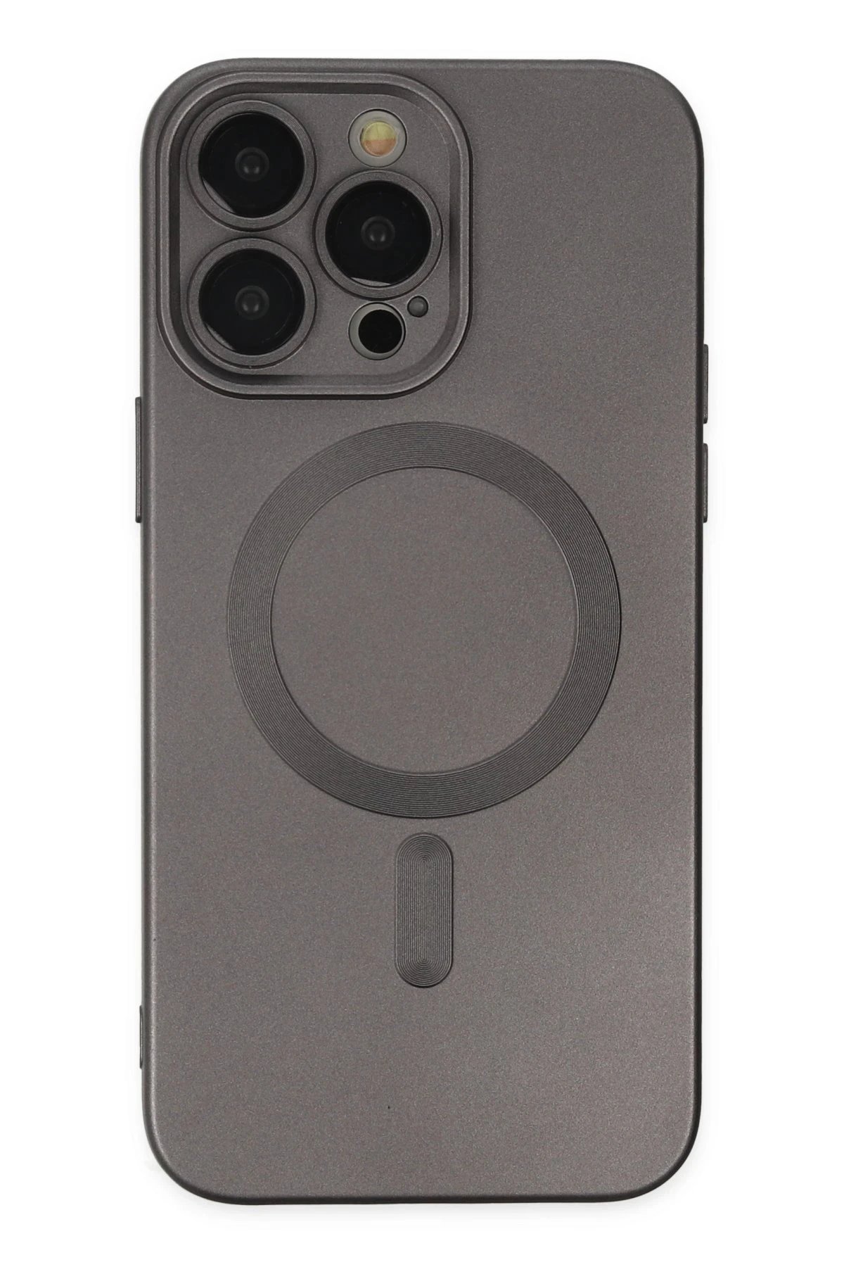 iPhone 13 Pro Kılıf Moshi Lens Magneticsafe Silikon - Füme-(5796)