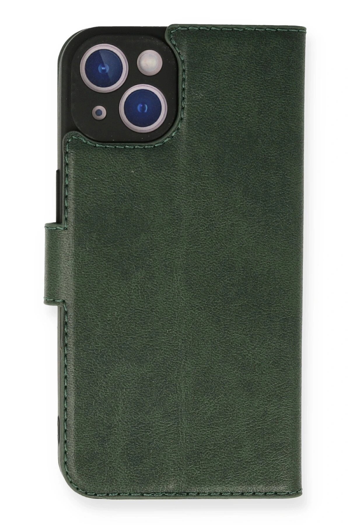 iPhone 14 Kılıf Trend S Plus Kapaklı Kılıf - Yeşil-(5796)