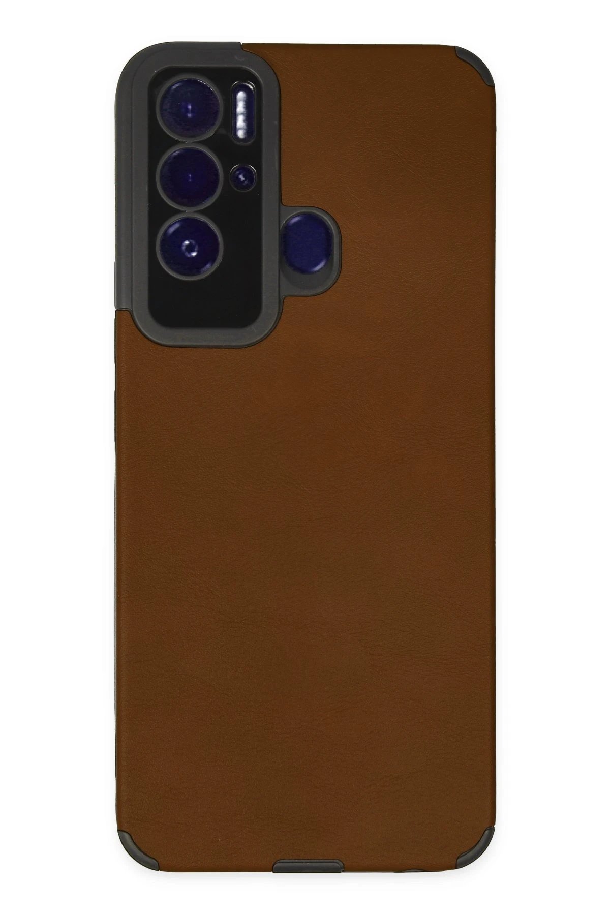 Tecno Pova Neo Kılıf Loop Deri Silikon - Kahverengi-(5796)