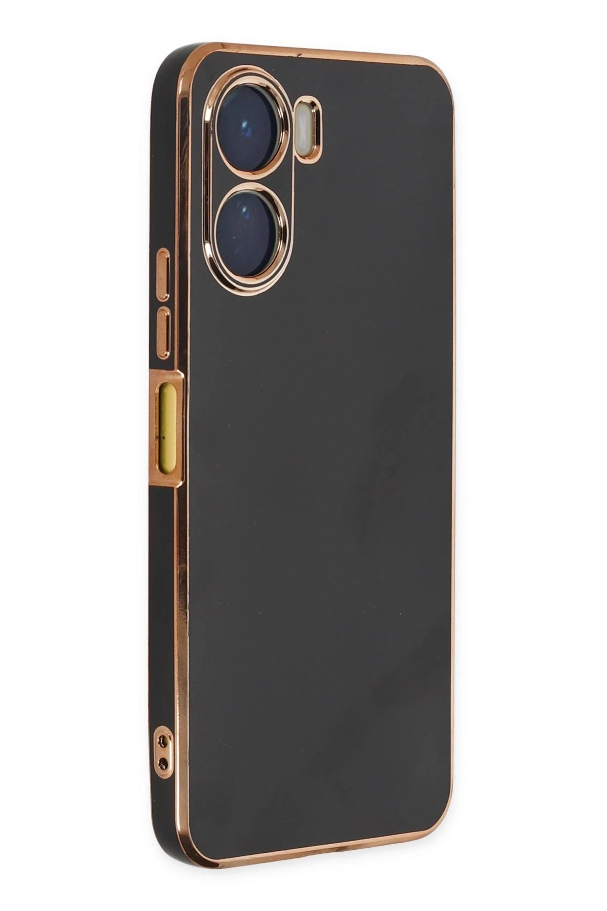 Vivo Y16 Kılıf Volet Silikon - Siyah-(5796)