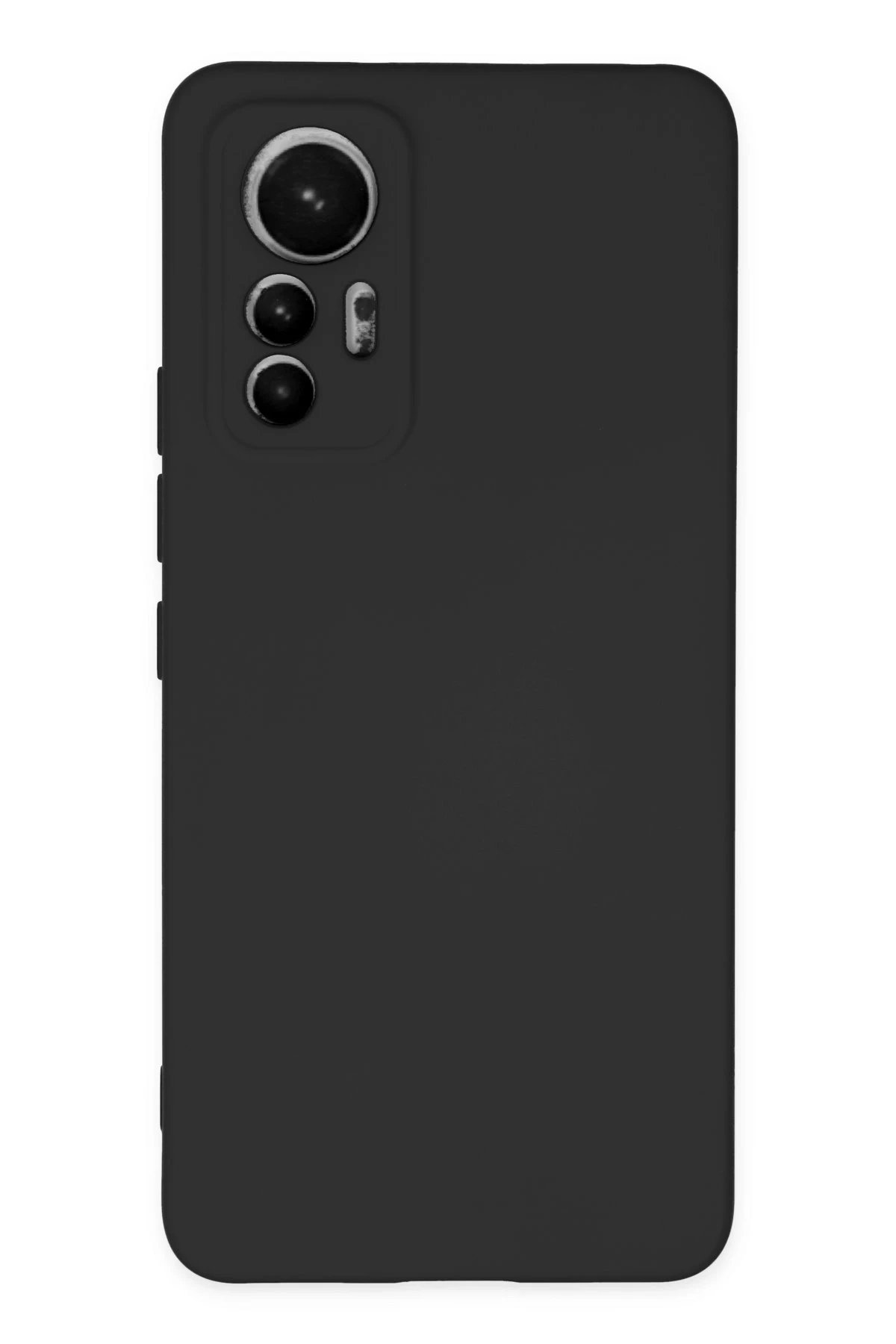 Xiaomi Mi 12 Lite Kılıf Nano içi Kadife Silikon - Siyah-(5796)