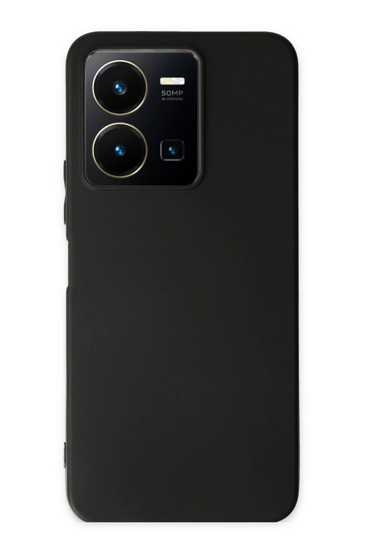 Vivo Y35 Kılıf First Silikon - Siyah-(5796)