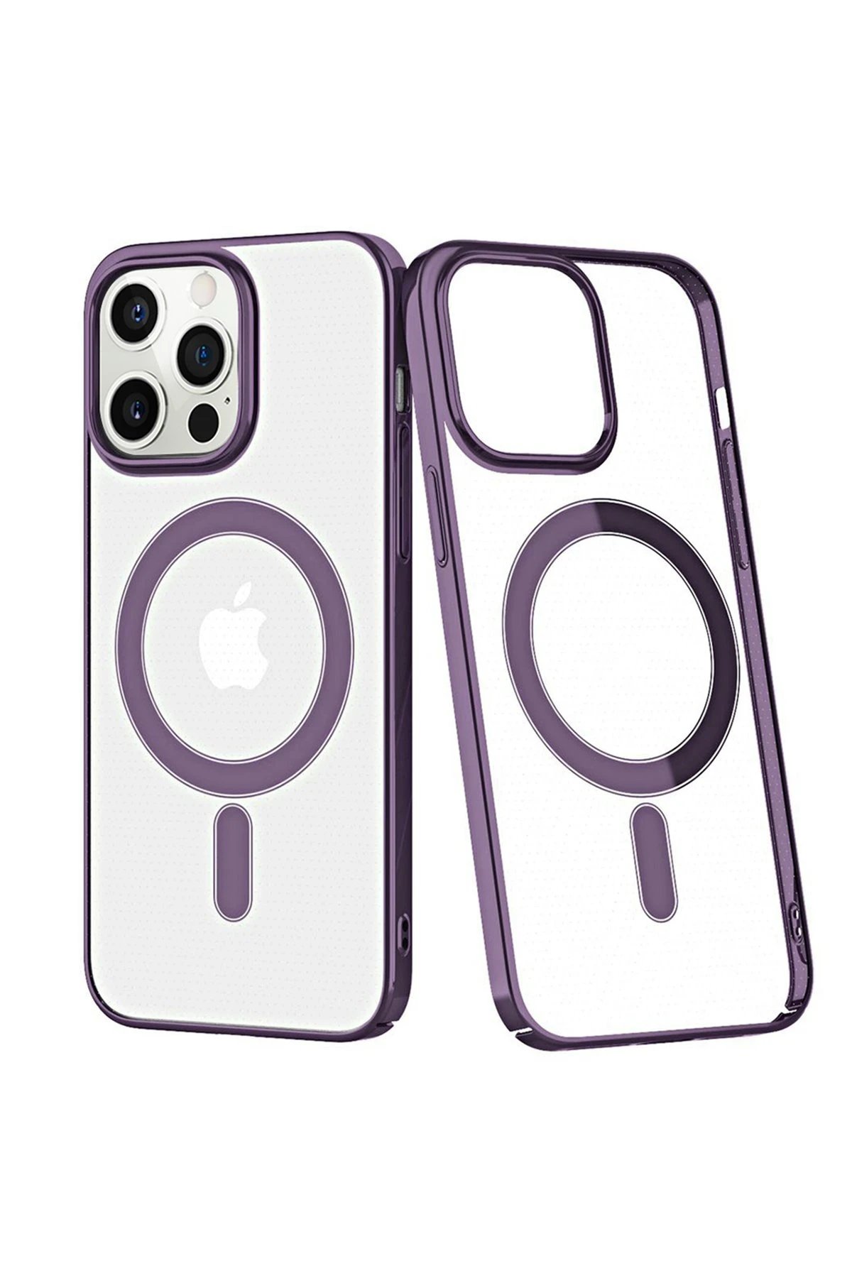 iPhone 13 Pro Kılıf Element Magneticsafe Sert Kapak - Derin Mor-(5796)