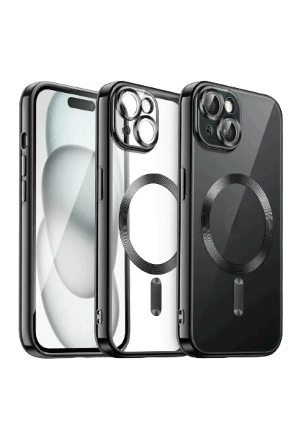 iPhone 13 Kılıf Kross Magneticsafe Kapak - Siyah-(5796)