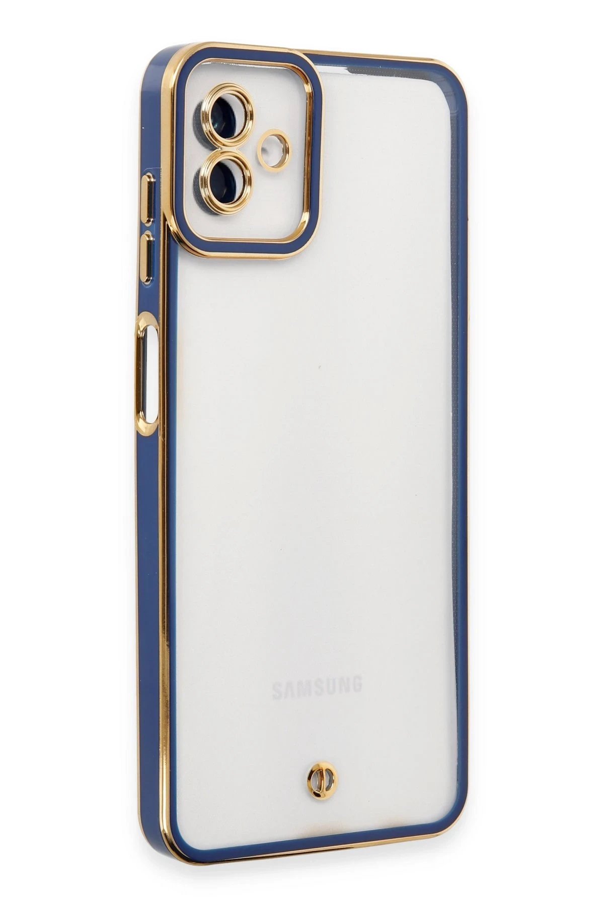 Samsung Galaxy A04 Kılıf Liva Lens Silikon - Mavi-(5796)