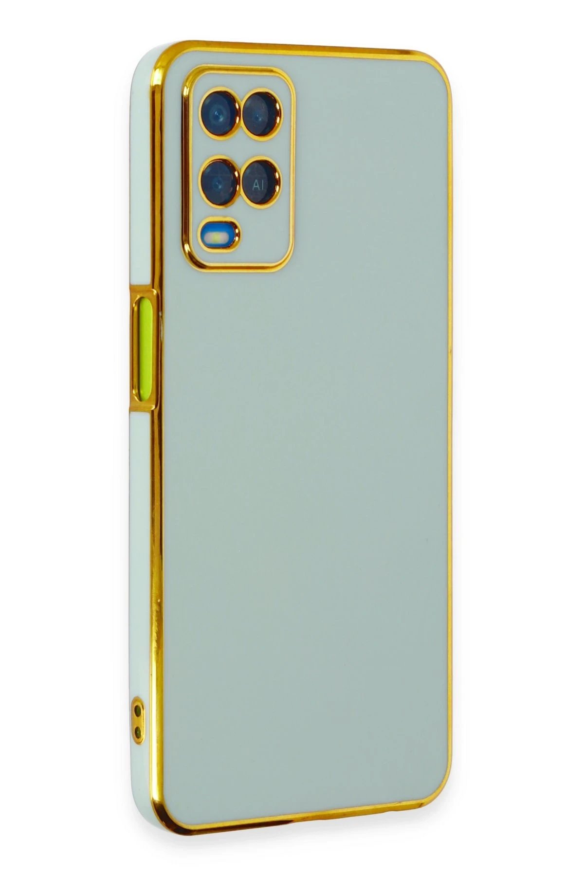 Oppo A54 4G Kılıf Volet Silikon - Açık Yeşil-(5796)