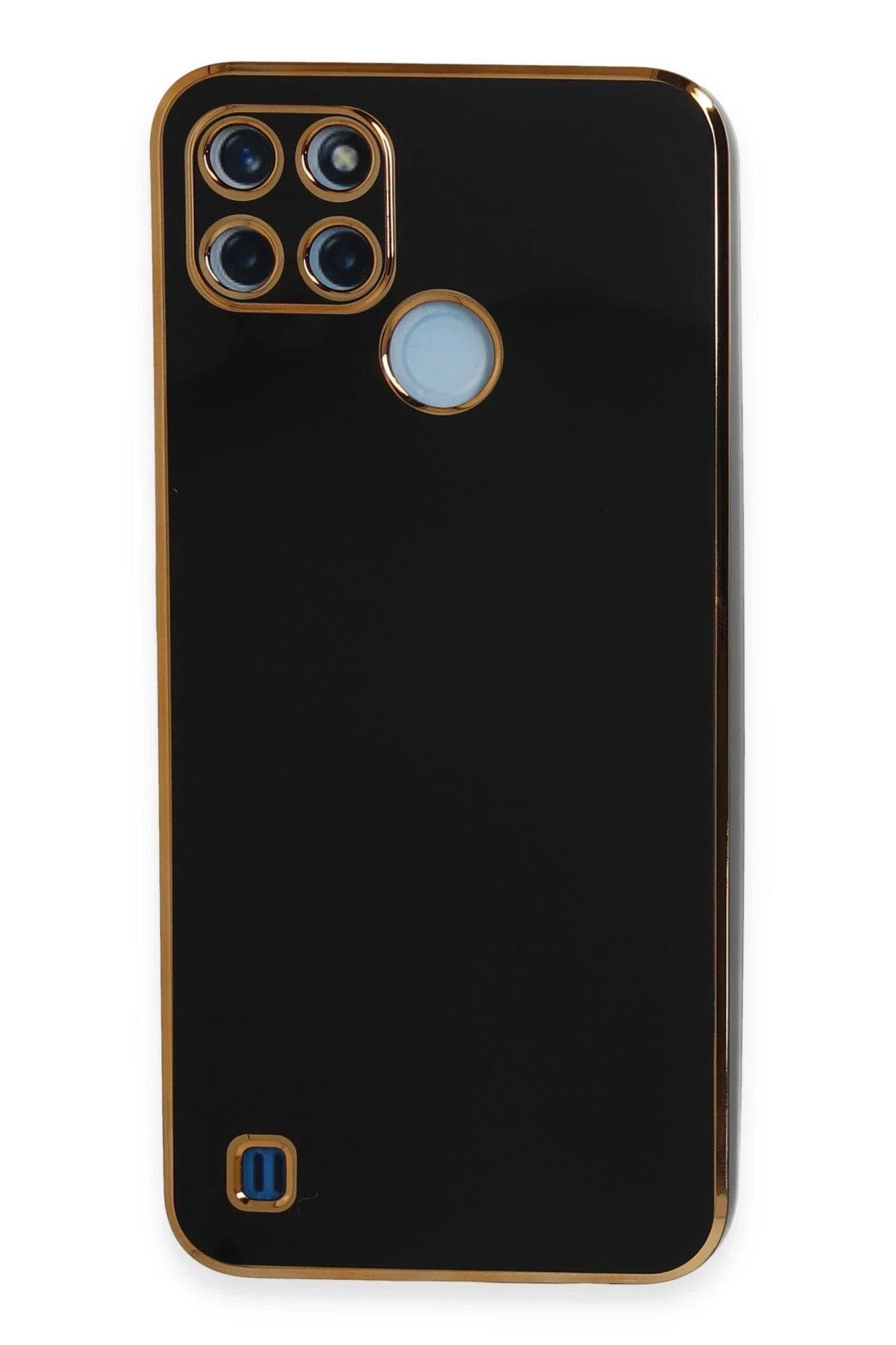 Realme C25Y Kılıf Volet Silikon - Siyah-(5796)