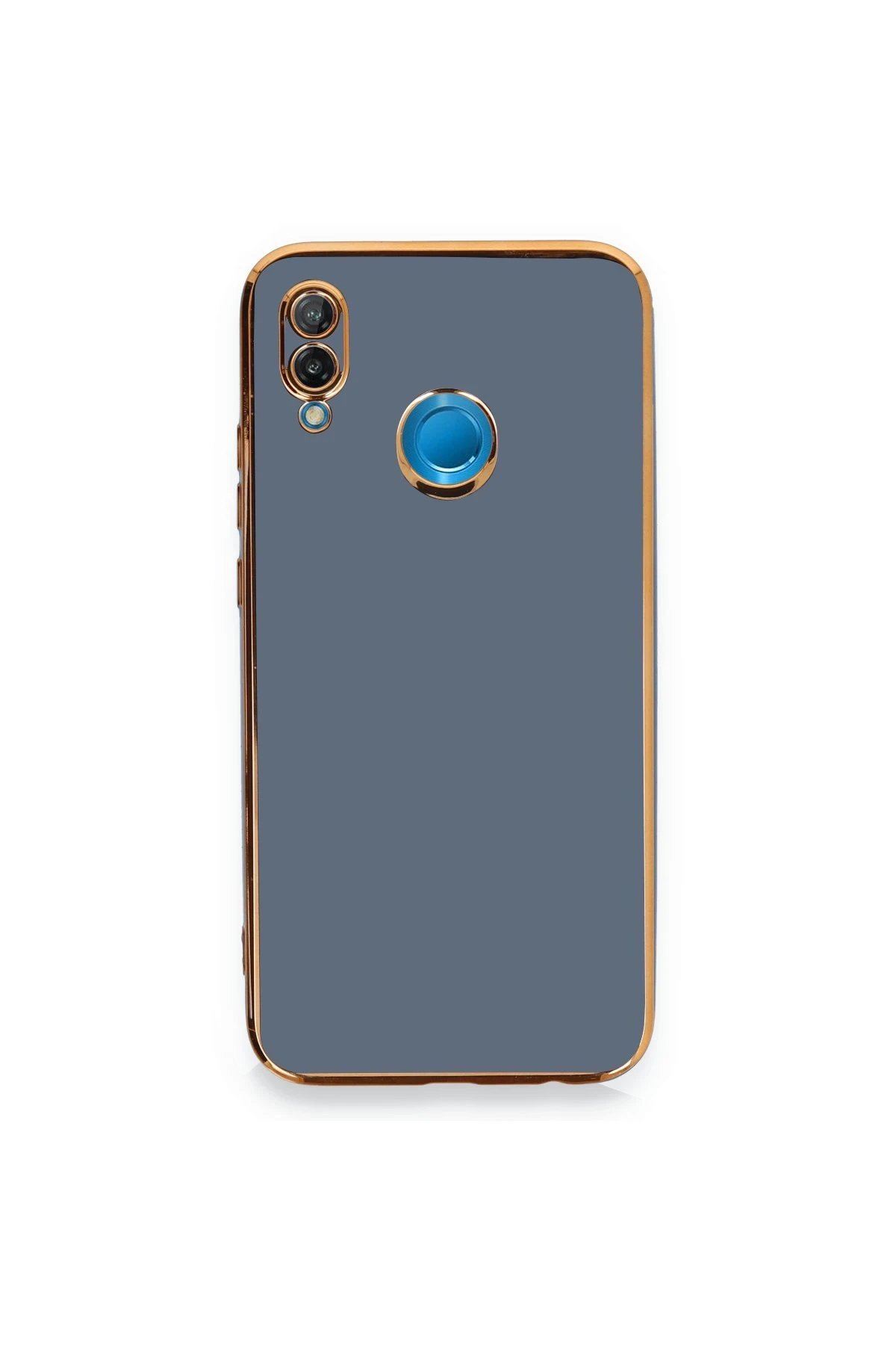 Huawei P20 Lite Kılıf Volet Silikon - Mavi-(5796)