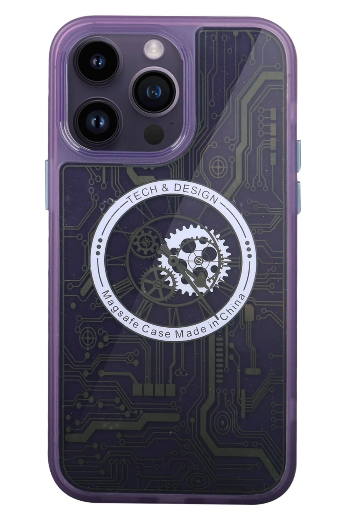 iPhone 14 Pro Kılıf Magic Magneticsafe Silikon - Derin Mor-(5796)