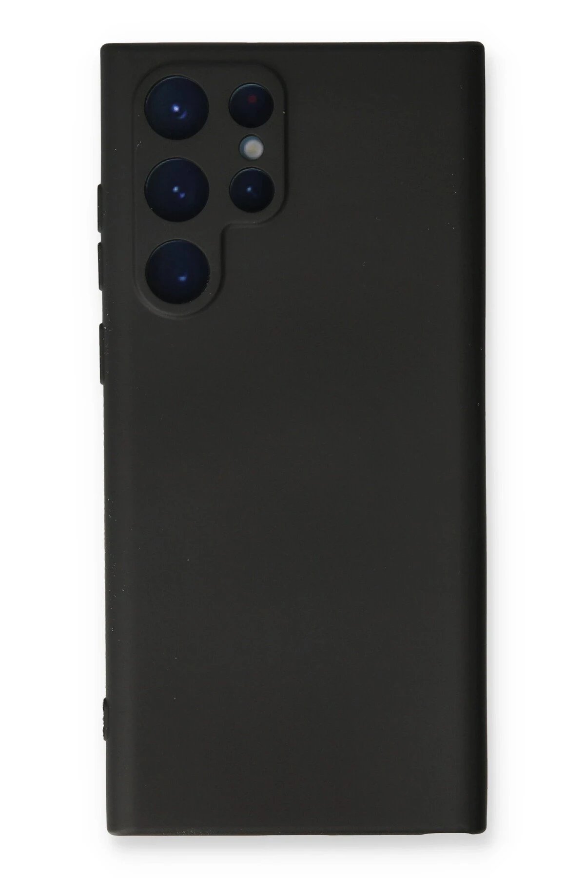 Samsung Galaxy S23 Ultra Kılıf Nano içi Kadife Silikon - Siyah-(5796)