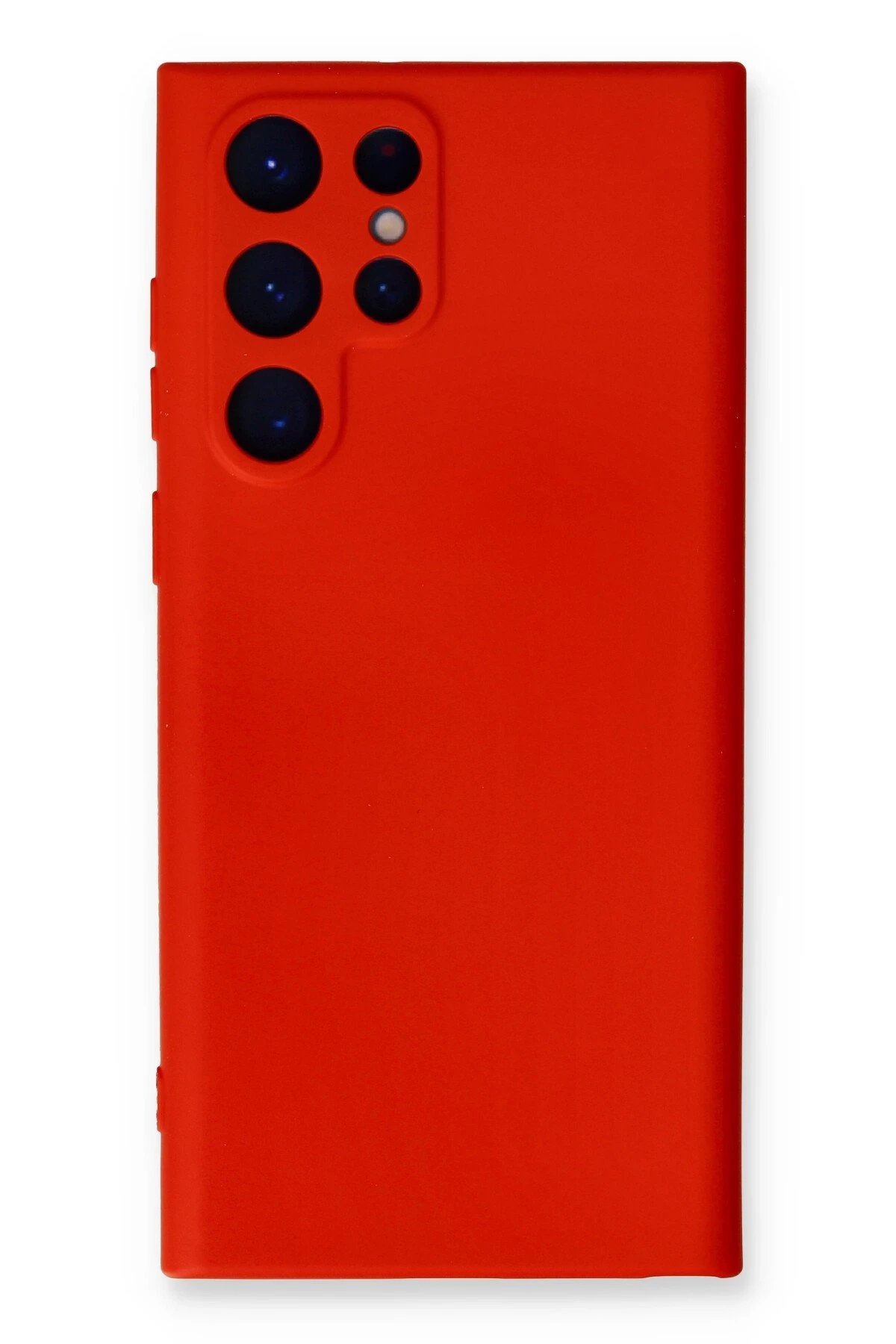 Samsung Galaxy S23 Ultra Kılıf Nano içi Kadife Silikon - Kırmızı-(5796)