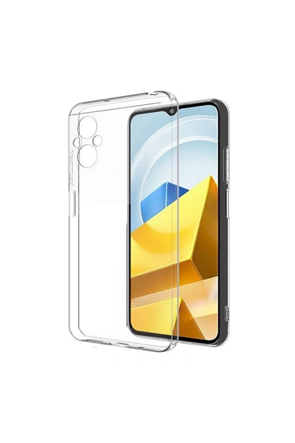 Xiaomi Poco M5 Kılıf Lüx Şeffaf Silikon-(5796)