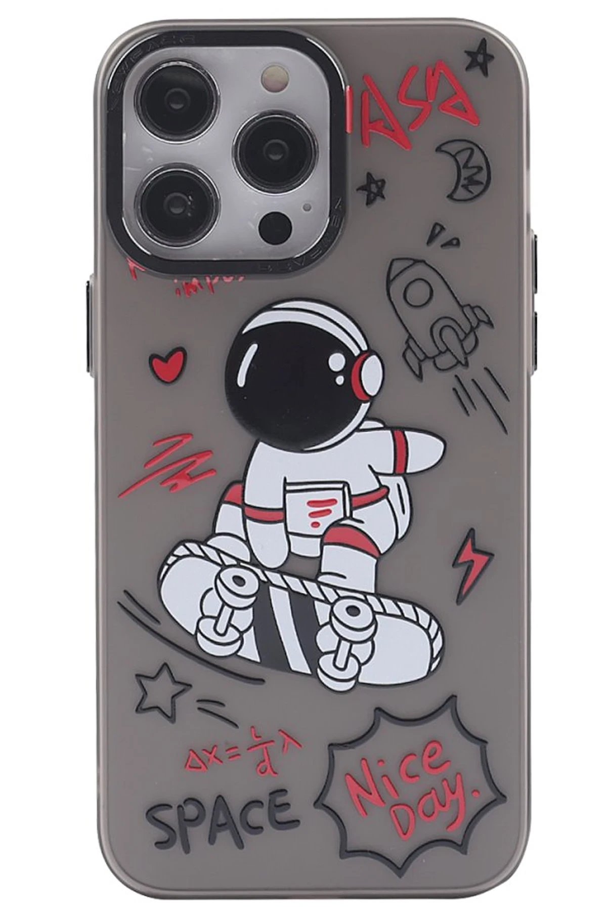 iPhone 14 Pro Kılıf Prada Desenli Kapak - Prada Siyah - 1-(5796)