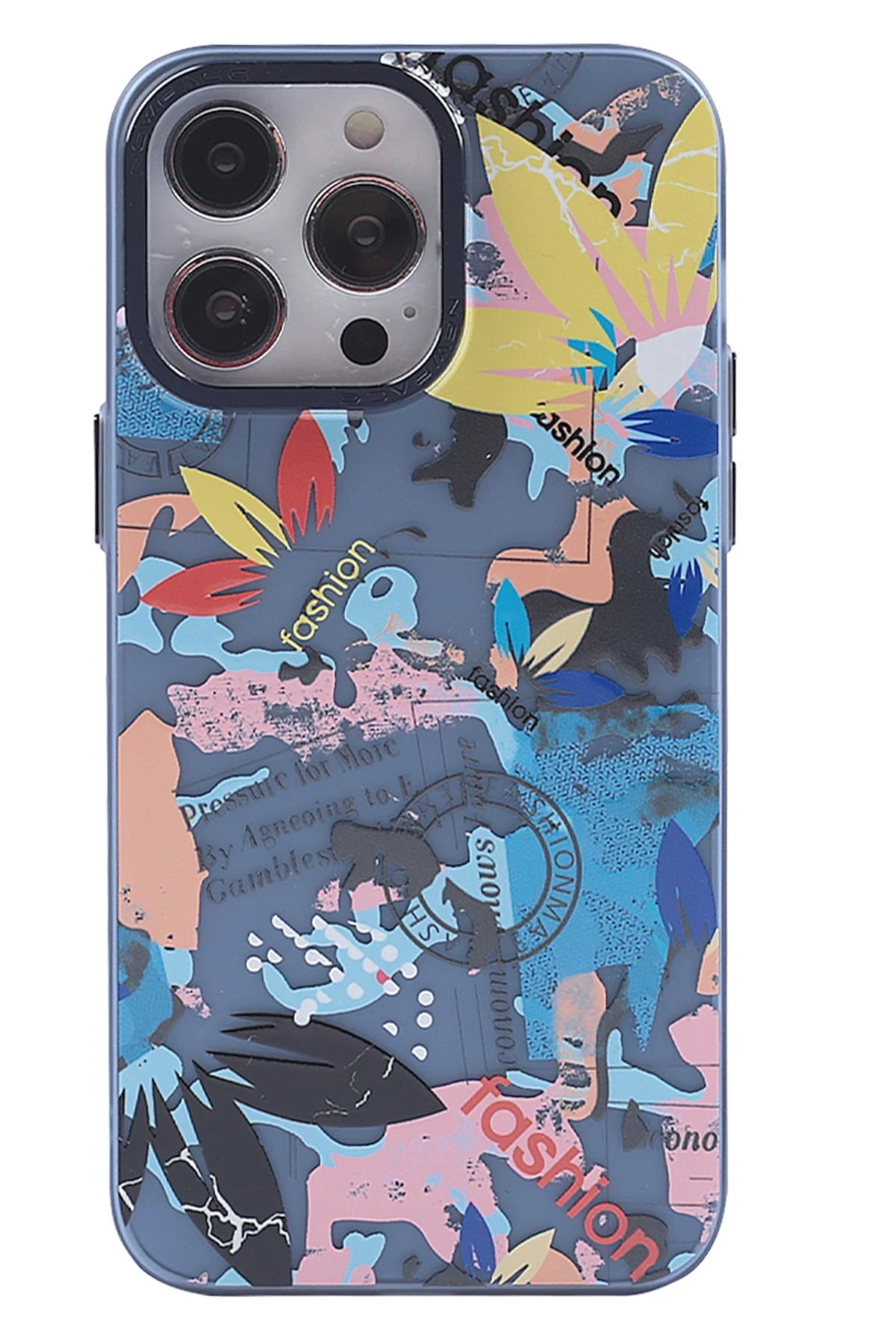 iPhone 14 Pro Kılıf Prada Desenli Kapak - Prada Pembe - 1-(5796)