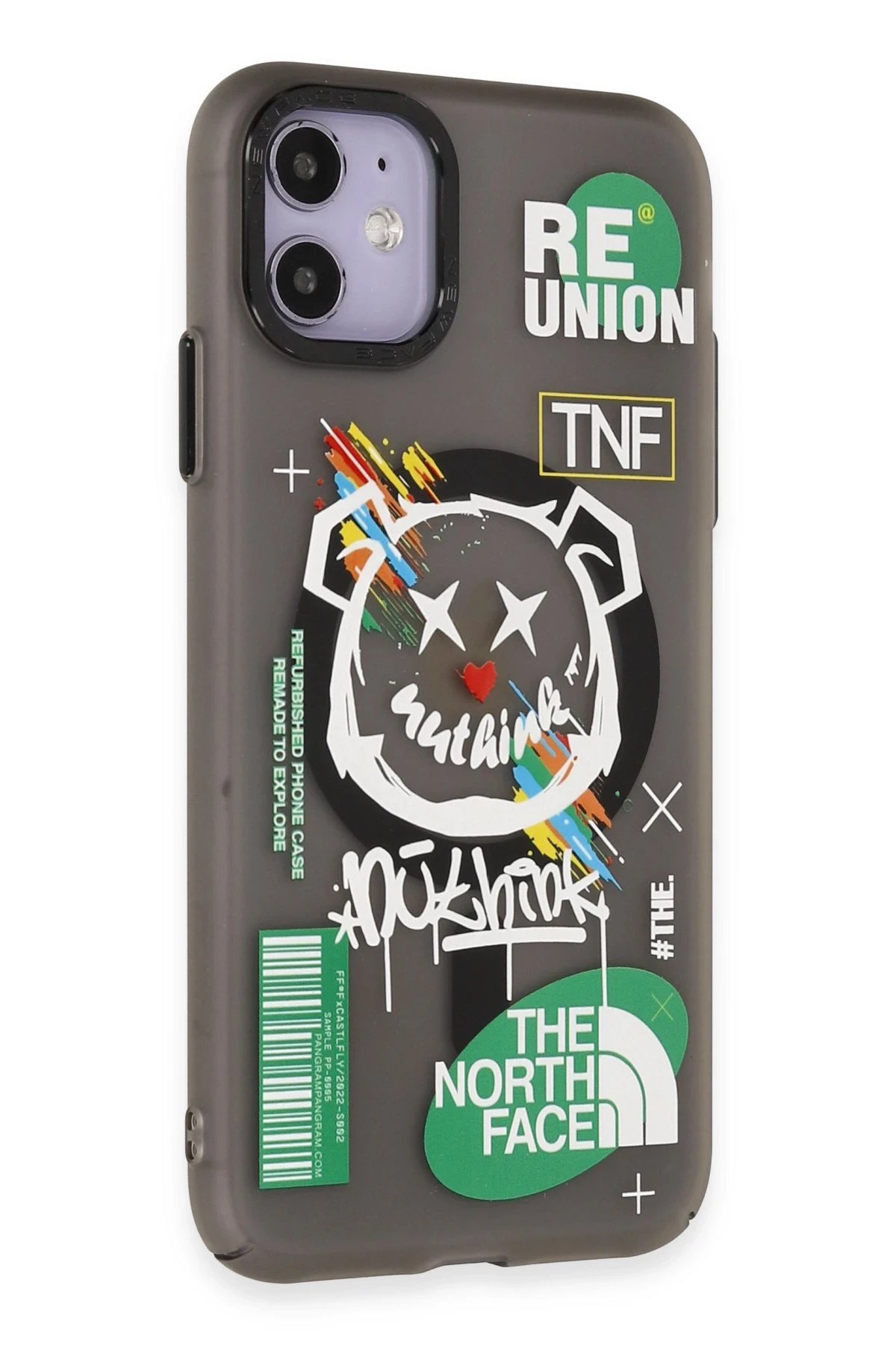 iPhone 12 Kılıf Apollo Magneticsafe Desenli Kapak - Apollo Siyah - 2-(5796)