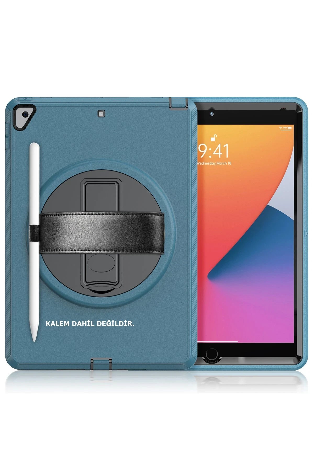 iPad 10.2 (7.nesil) Kılıf Hand Strap Tablet Kılıfı uaz-(5796)