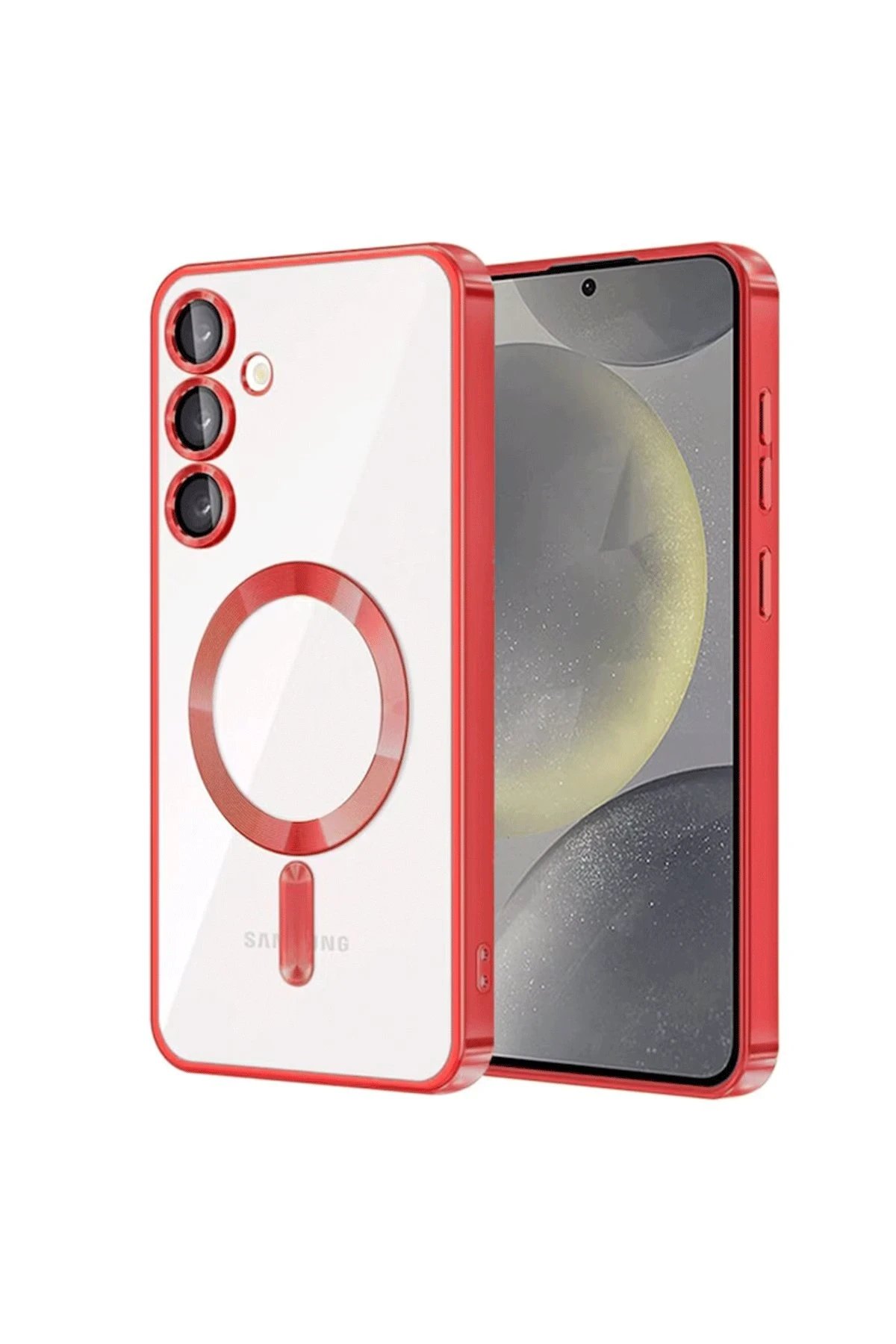 Samsung Galaxy S23 Kılıf Kross Magneticsafe Kapak - Kırmızı-(5796)