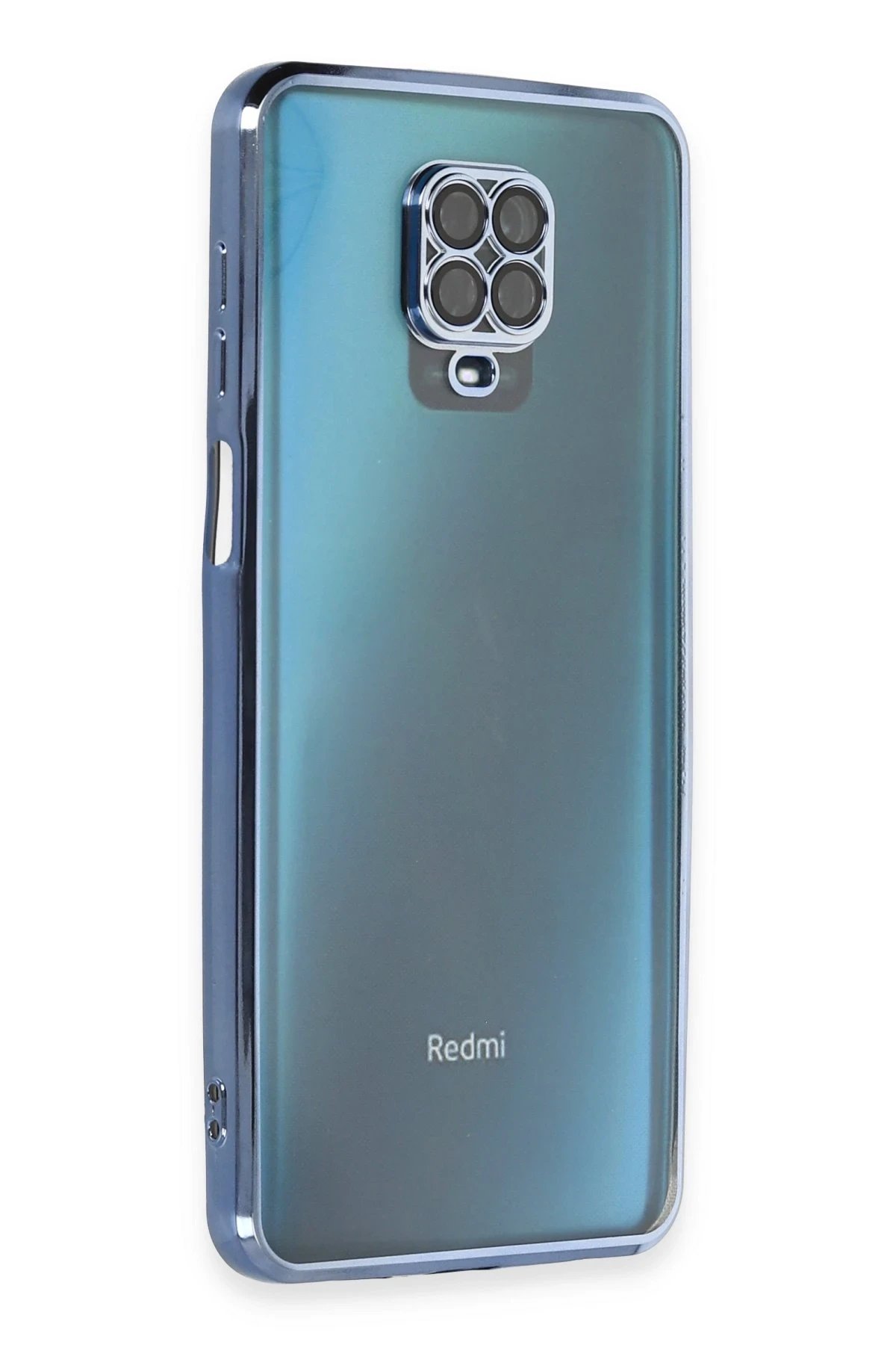 Xiaomi Redmi Note 9 Pro Kılıf Lensli Silikon - Açık Mavi-(5796)