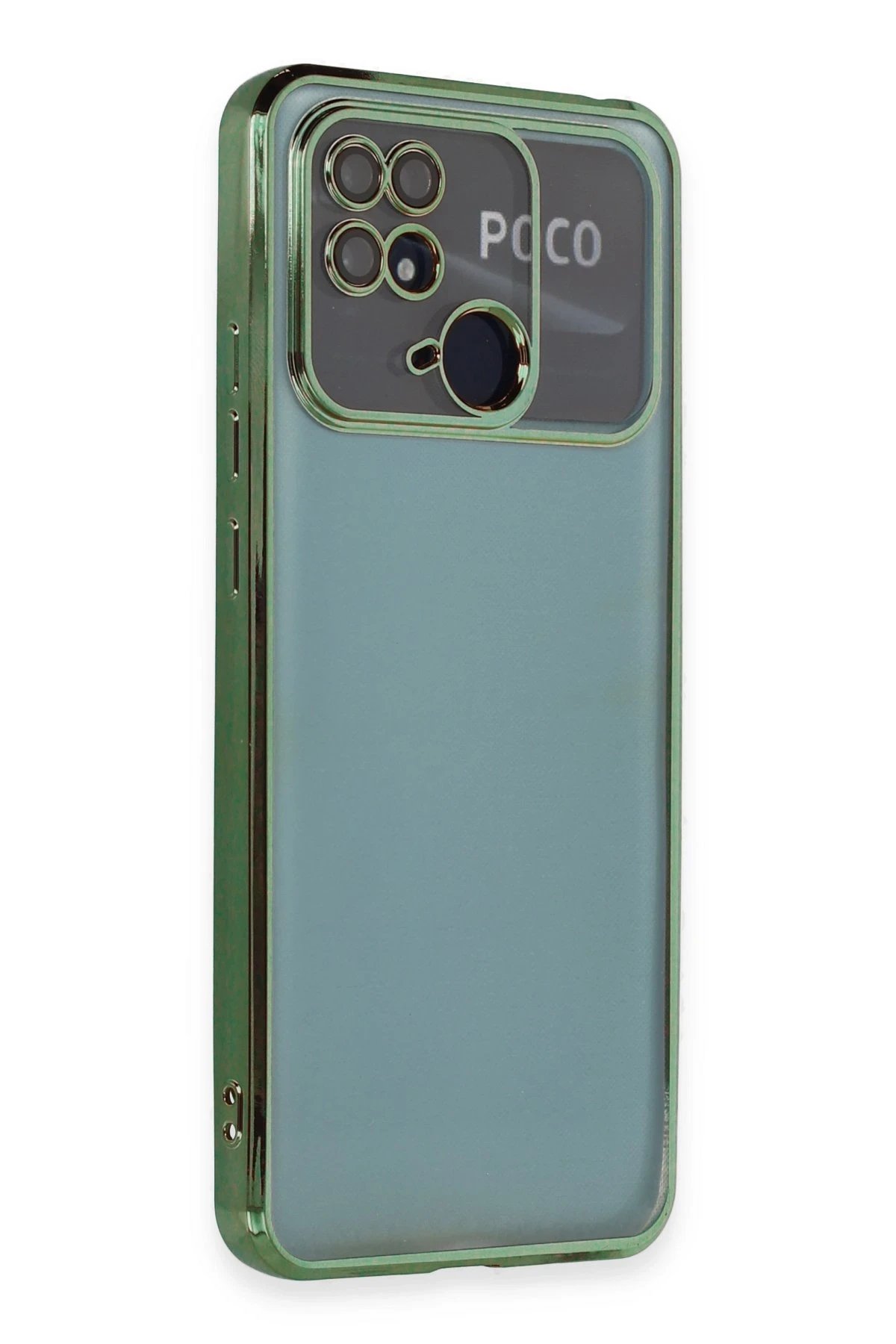 Xiaomi Redmi 10C Kılıf Lensli Silikon - Yeşil-(5796)