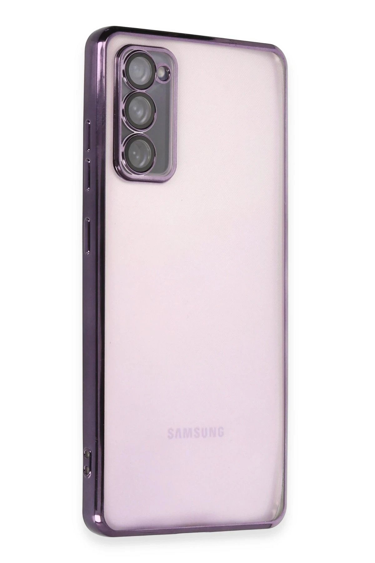 Samsung Galaxy S20 FE Kılıf Lensli Silikon - Mor-(5796)