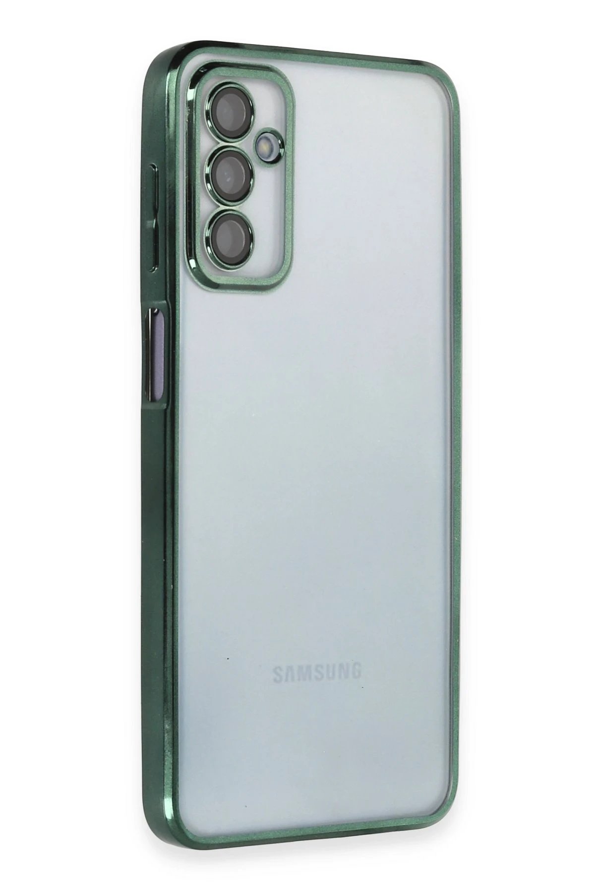 Samsung Galaxy M23 Kılıf Lensli Silikon - Yeşil-(5796)