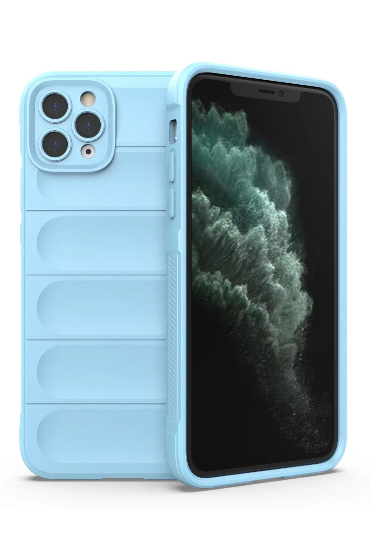 iPhone 11 Pro Kılıf Optimum Silikon - Sky Blue-(5796)