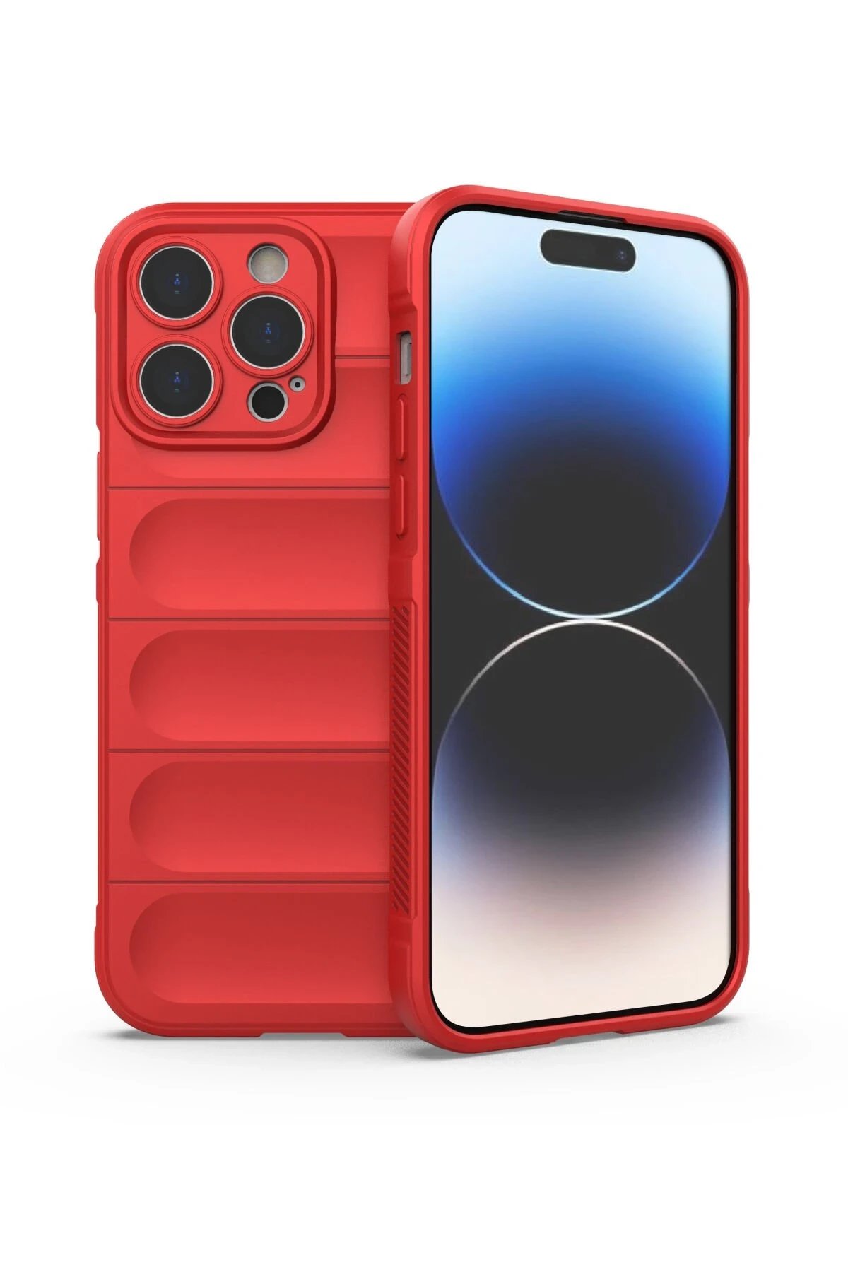 iPhone 13 Pro Max Kılıf Optimum Silikon - Kırmızı-(5796)