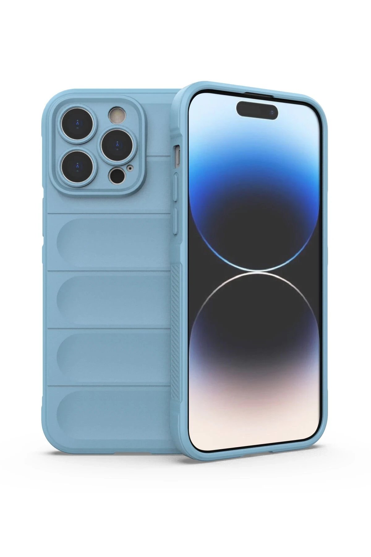 iPhone 14 Pro Kılıf Optimum Silikon - Sky Blue-(5796)