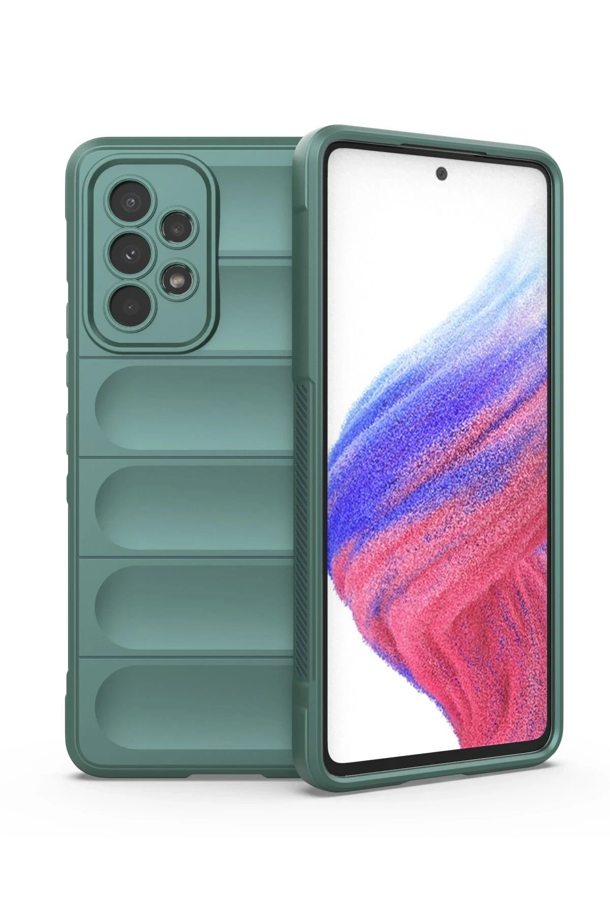 Samsung Galaxy A53 5G Kılıf Optimum Silikon - Koyu Yeşil-(5796)