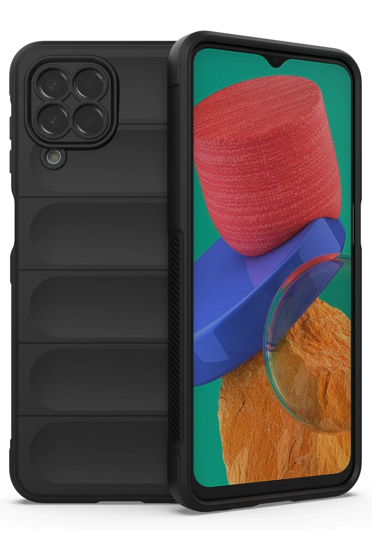 Samsung Galaxy M33 Kılıf Optimum Silikon - Siyah-(5796)