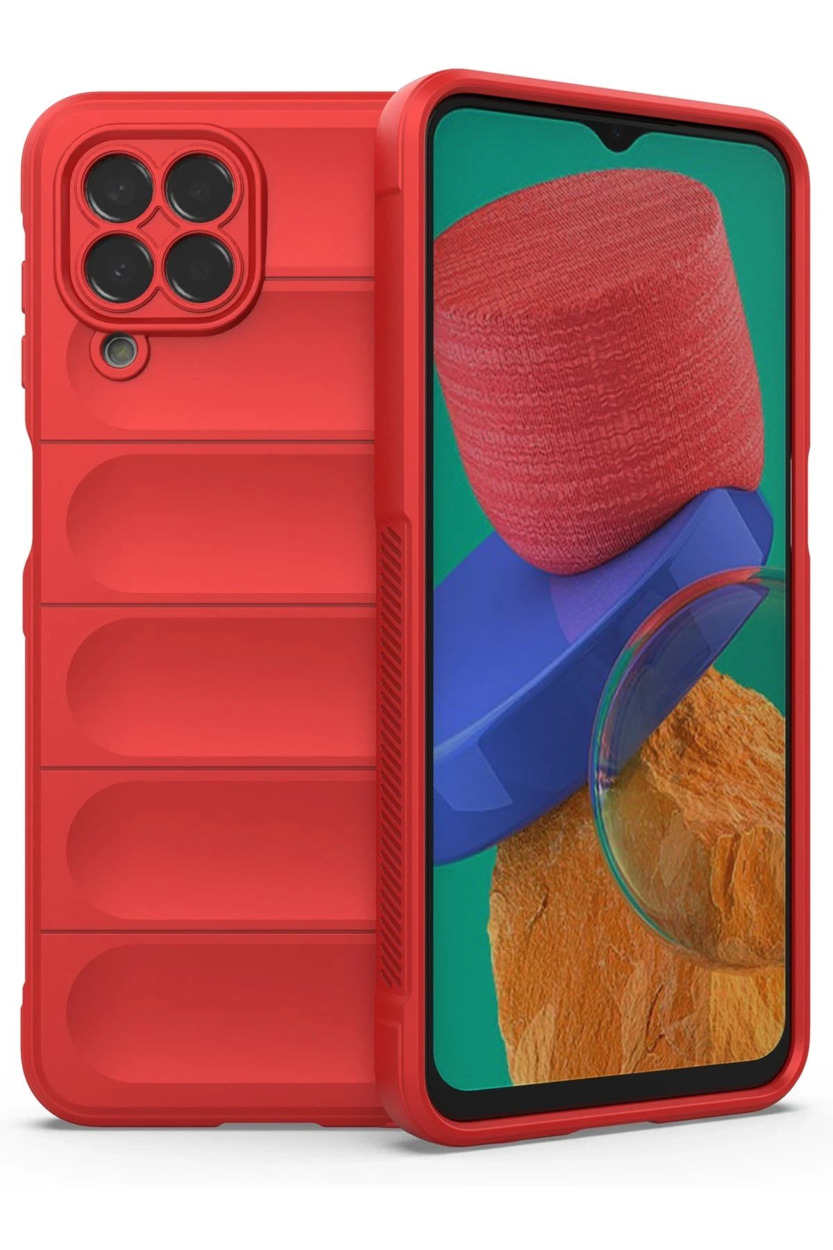 Samsung Galaxy M33 Kılıf Optimum Silikon - Kırmızı-(5796)