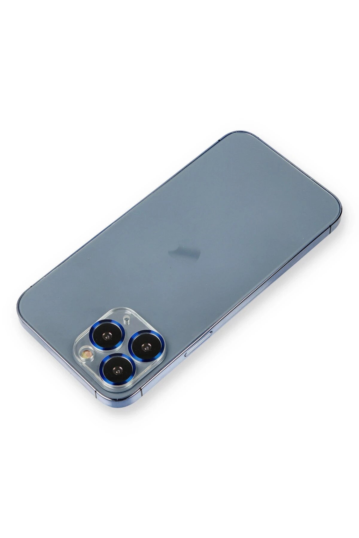 iPhone 11 Pro Max Metal Kamera Lens Koruma Cam - Mavi-(5796)