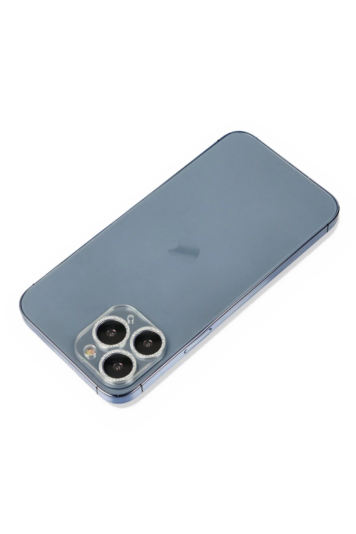 iPhone 11 Pro Max Shine Kamera Lens Koruma Cam - Gümüş-(5796)
