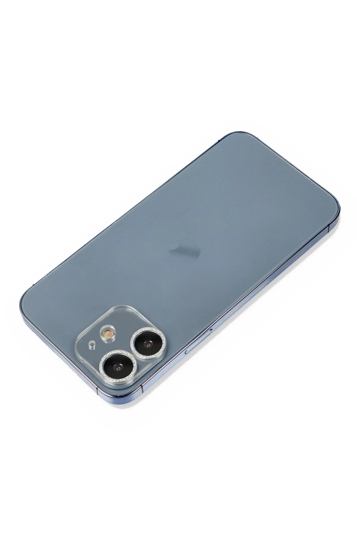 iPhone 12 Mini Shine Kamera Lens Koruma Cam - Gümüş-(5796)
