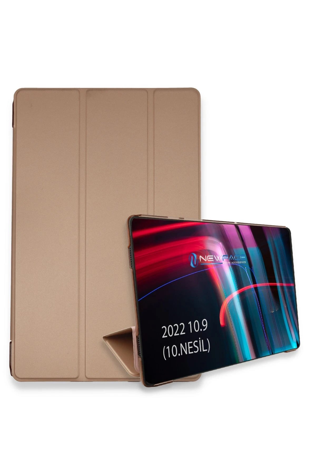 iPad 2022 10.9 (10.nesil) Kılıf Tablet Smart Kılıf - Rose Gold-(5796)